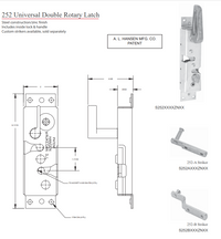 252 Universal Double Rotary Latch