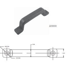 4302 Molded Rubber/Steel Core Grab Handle