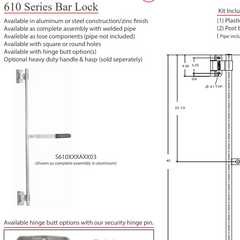 610 Series Bar Lock