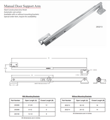 Manual Door Support Arm